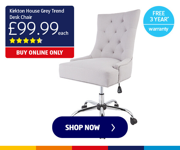 Kirkton House Grey Trend Desk Chair - Shop Now