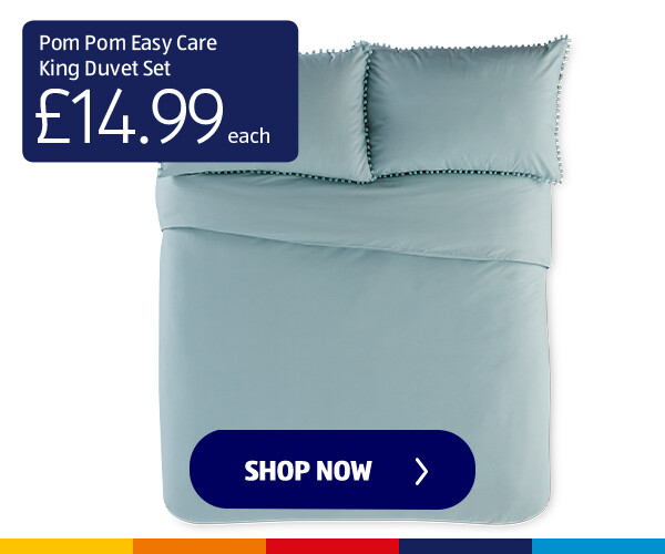 Pom Pom Easy Care King Duvet Set - Shop Now