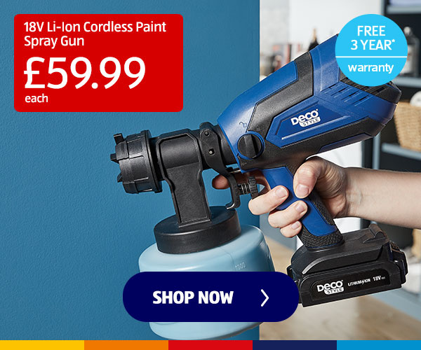 18V Li-Ion Cordless Paint Spray Gun - Shop Now