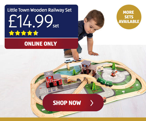 Little Town Wooden Railway Set