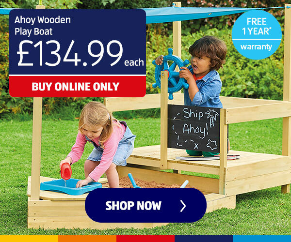 Ahoy Wooden Play Boat - Shop Now