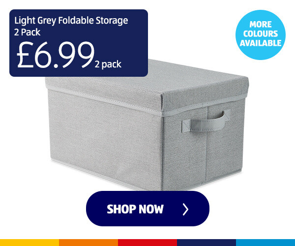 Light Grey Foldable Storage 2 Pack