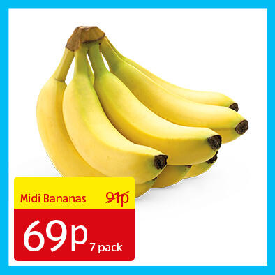 7 Pack Mini Bananas - 69p 7 pack