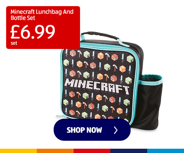 Minecraft Lunchbag And Bottle Set - Shop Now