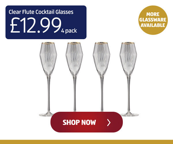 Clear Flute Cocktail Glasses