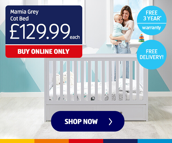 Mamia Grey Cot Bed