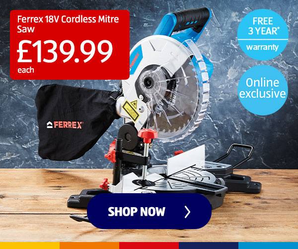 Ferrex 18V Cordless Mitre Saw - Shop Now 