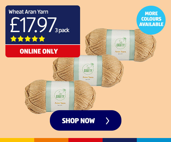 Wheat Aran Yarn 3 Pack