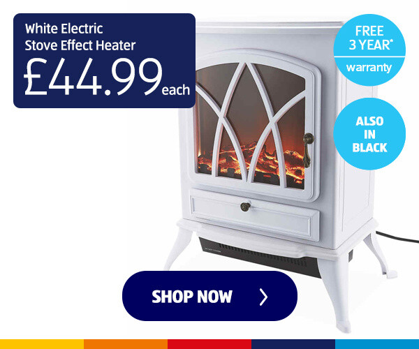 White Electric Stove Effect Heater