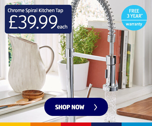 Chrome Spiral Kitchen Tap