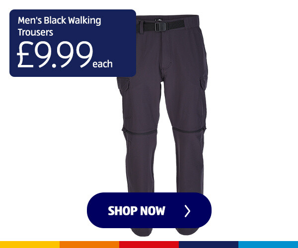 Men's Black Walking Trousers - Shop Now