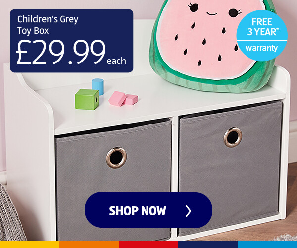 Children's Grey Toy Box - Shop Now