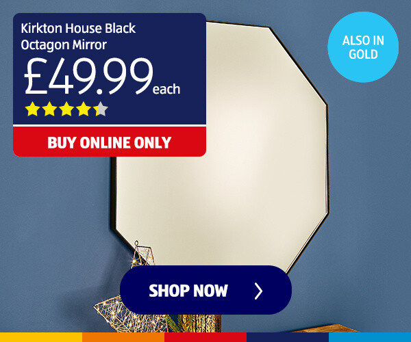 Kirkton House Black Octagon Mirror