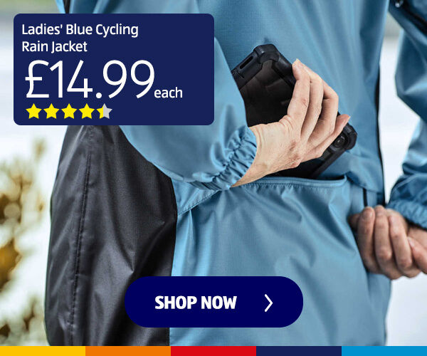 Ladies' Blue Cycling Rain Jacket