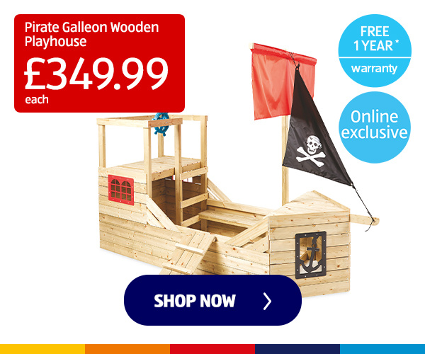 Pirate Galleon Wooden Playhouse - Shop Now