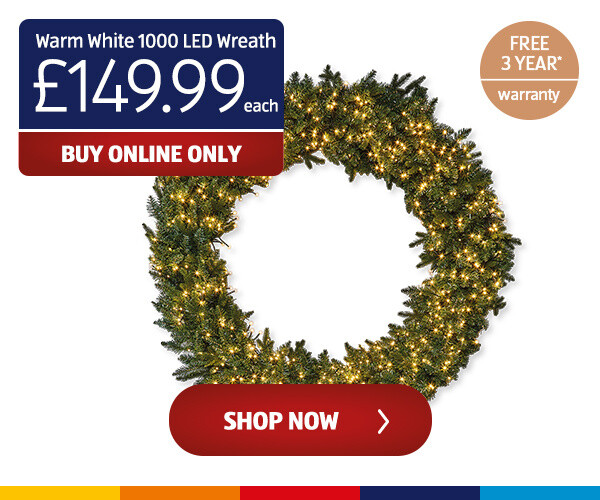 Warm White 1000 LED Wreath