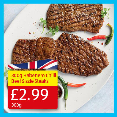 640g 8 Pack British Smoky BBQ Beef Kebabs - 4.49 640g