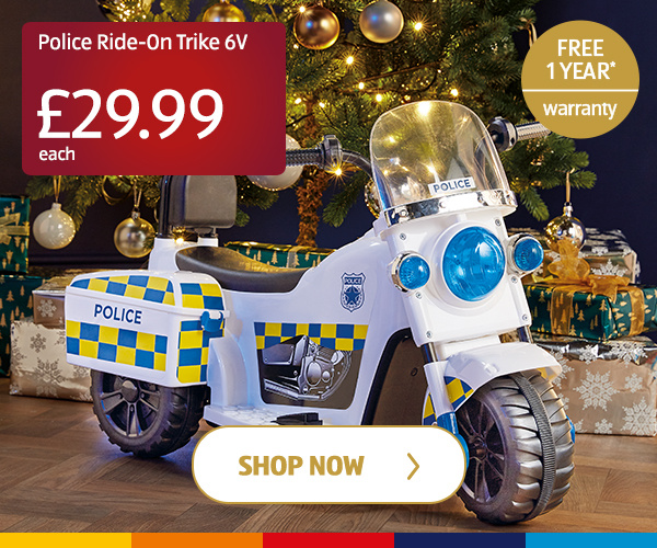 Police Ride-On Trike 6V - Shop Now