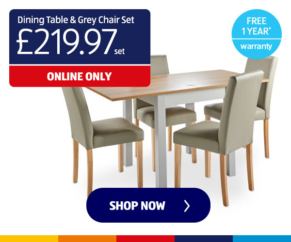 Dining Table & Grey Chair Set