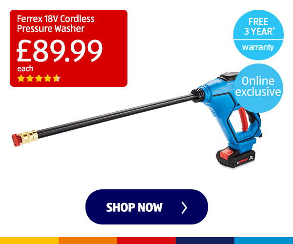 Ferrex 18V Cordless Pressure Washer – Shop Now