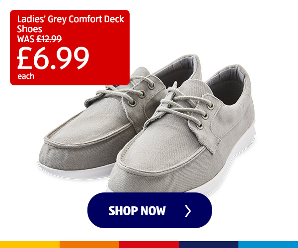 Ladies' Grey Comfort Deck Shoes - Shop Now