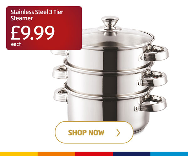 Stainless Steel 3 Tier Steamer - Shop Now