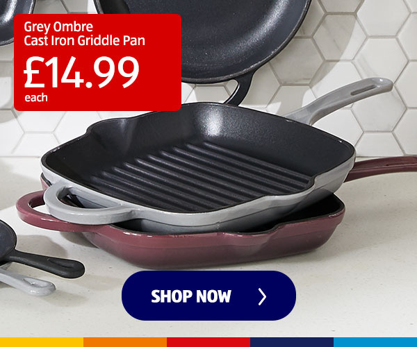 Grey Ombre Cast Iron Griddle Pan - Shop Now