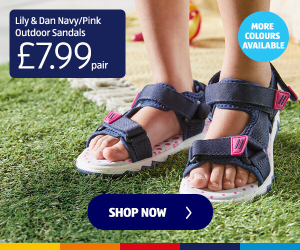 Lily & Dan Navy/Pink Outdoor Sandals