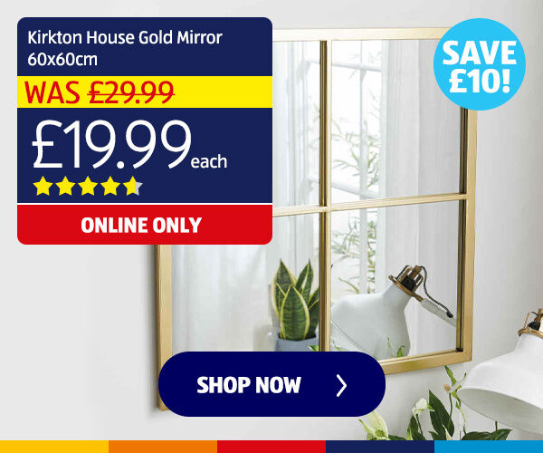 Kirkton House Gold Mirror 60x60cm