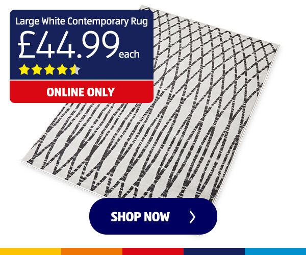 Large White Contemporary Rug