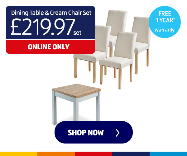 Dining Table & Cream Chair Set