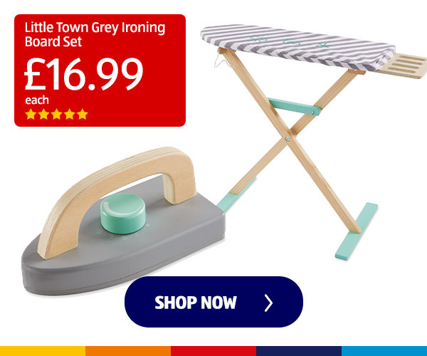 Little Town Grey Ironing Board Set - Shop Now