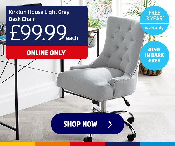 Kirkton House Light Grey Desk Chair