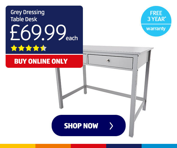 Grey Dressing Table Desk - Shop Now