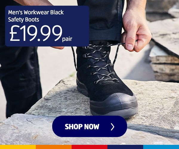 Men's Workwear Black Safety Boots