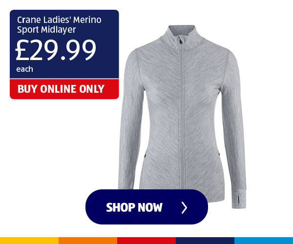 Crane Ladies' Merino Sport Midlayer - Shop Now