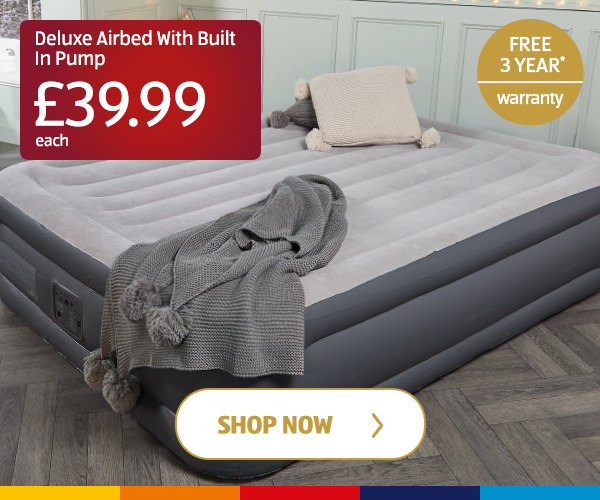 Deluxe Airbed With Built In Pump - Shop Now