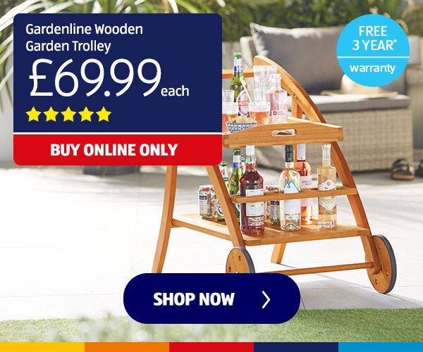 Gardenline Wooden Garden Trolley