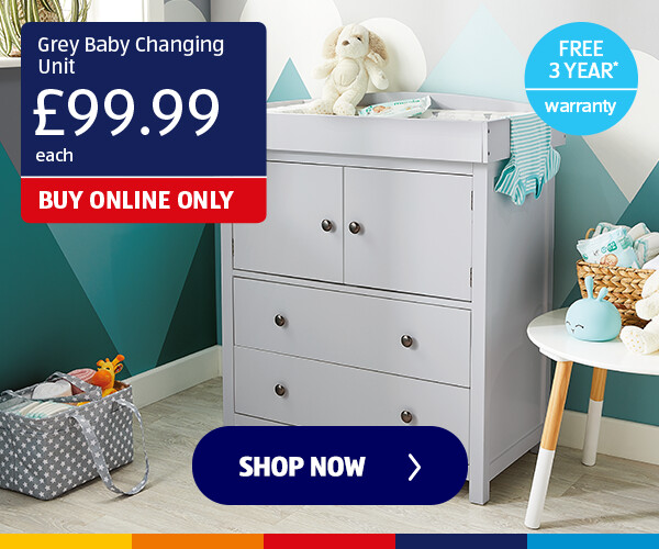 Grey Baby Changing Unit - Shop Now