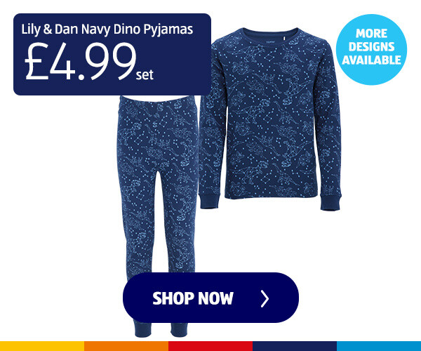 Lily & Dan Navy Dino Pyjamas