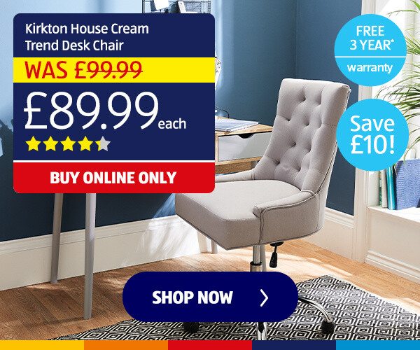 Kirkton House Cream Trend Desk Chair