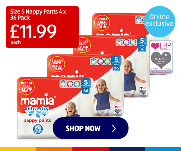 Size 5 Nappy Pants 4 x 36 Pack - Shop Now