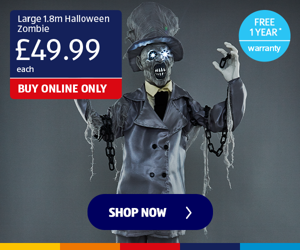 Large 1.8m Halloween Zombie - Shop Now