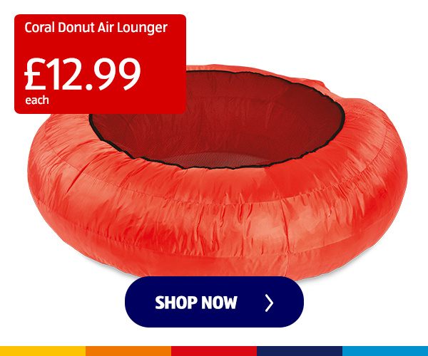 Coral Donut Air Lounger - Shop Now