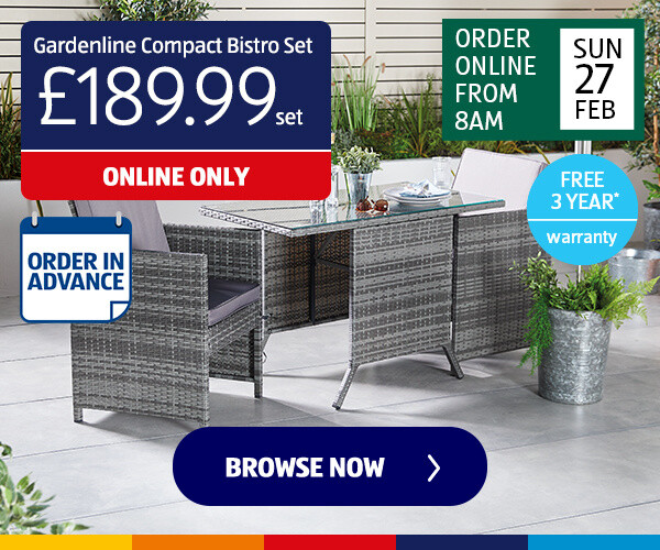 Gardenline Compact Bistro Set