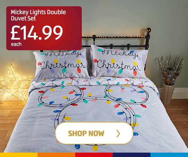 Mickey Lights Double Duvet Set - Shop Now