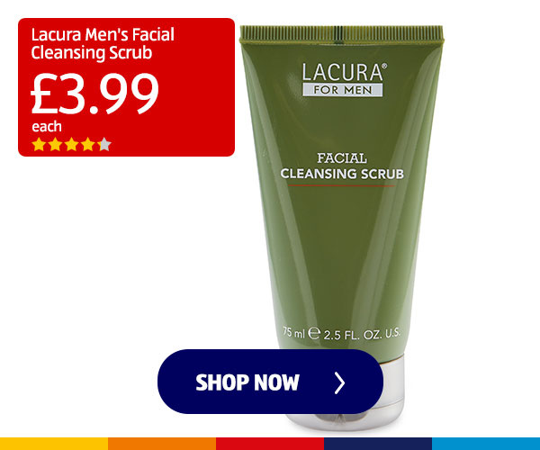 Lacura Men's Facial Cleansing Scrub - Shop Now