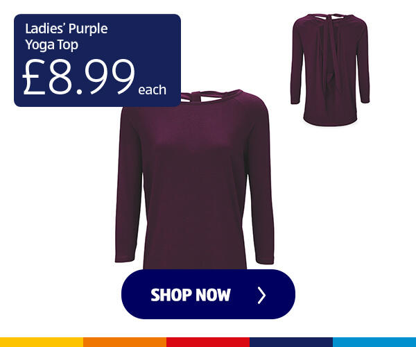 Ladies' Purple Yoga Top - Shop Now