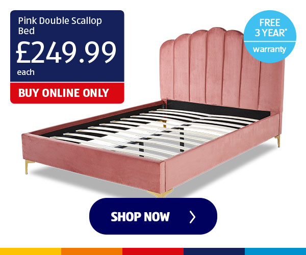 Pink Double Scallop Bed - Shop Now