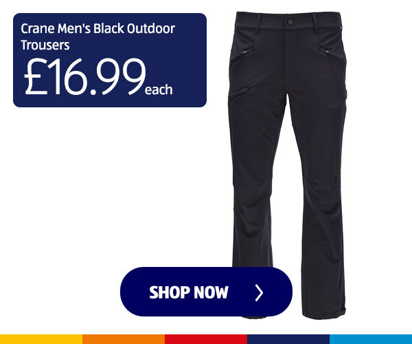 Crane Men's Black Outdoor Trousers